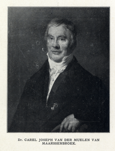 105777 Portret van dr. Carel Joseph van der Muelen van Maarssenbroek, geboren 1782, lid van de gemeenteraad van Utrecht ...